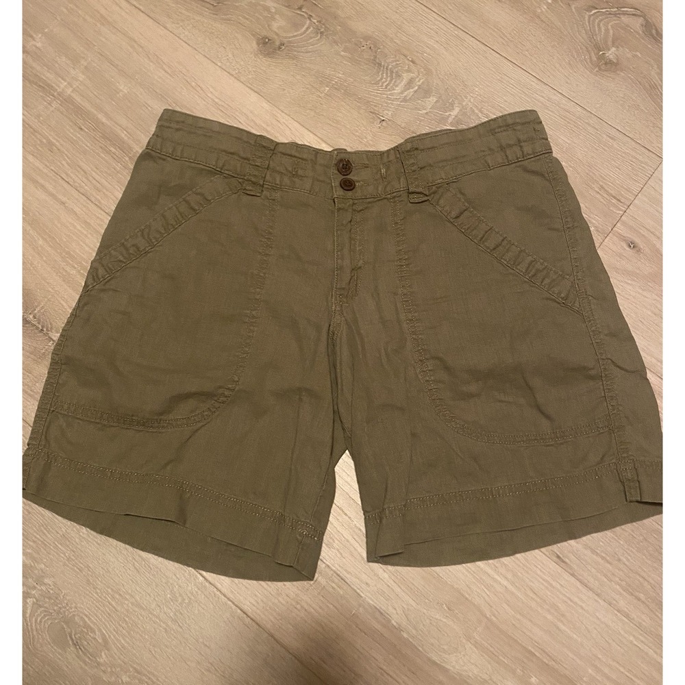 Patagonia Women's Organic Cotton Hemp Blend Utility Shorts Olive Green Size 4